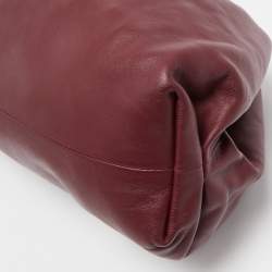 Bottega Veneta Burgundy Leather Leather Teen Pouch 
