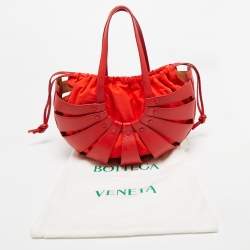 Bottega Veneta Red Leather Medium Shell Bag