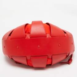 Bottega Veneta Red Leather Medium Shell Bag