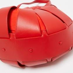 Bottega Veneta Red Leather Medium Shell Bag