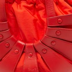 Bottega Veneta Red Leather Medium Shell Bag