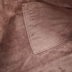 Pre Owned حقيبة كروس بوتيغا فينيتا نوديني جلد انترشياتو بيج داكنة بسحاب مزدوج