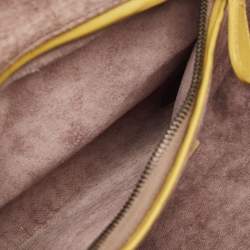 Pre Owned حقيبة كروس بوتيغا فينيتا نوديني جلد انترشياتو بيج داكنة بسحاب مزدوج