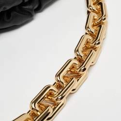 Pre Owned Bottega Veneta Black Leather The Chain Pouch Bag