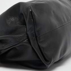 Pre Owned Bottega Veneta Black Leather The Chain Pouch Bag