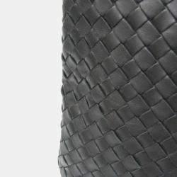 Pre Owned Bottega Veneta Black Intrecciato Leather Handbag
