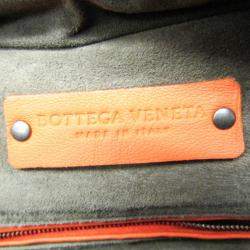 Bottega Veneta Orange Leather Intrecciato Shoulder Bag