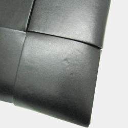 Bottega Veneta Black Leather Maxi Intrecciato Shoulder Bag