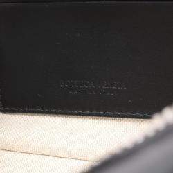 Bottega Veneta Black Leather Intrecciato Small Wristlet Bag