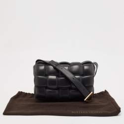 Pre Owned Bottega Veneta Black Leather Classic Cassette Padded Shoulder Bag