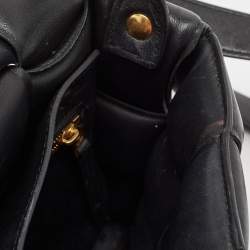 Pre Owned Bottega Veneta Black Leather Classic Cassette Padded Shoulder Bag