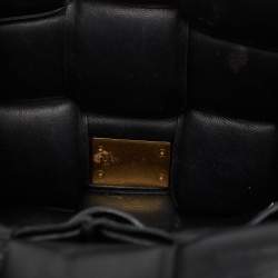 Pre Owned Bottega Veneta Black Leather Classic Cassette Padded Shoulder Bag