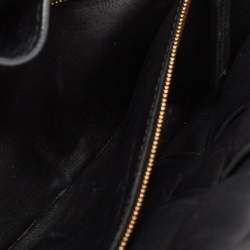 Pre Owned Bottega Veneta Black Leather Classic Cassette Padded Shoulder Bag