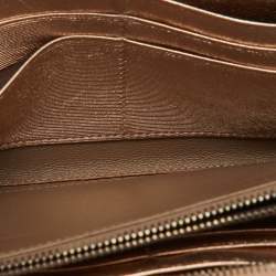 مملوكة مسبقًا Bottega Veneta Metallic Intrecciato Leather Zip Around Wallet