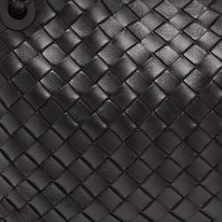 Pre Owned Bottega Veneta Black Intrecciato Leather Medium Andiamo Top Handle Bag