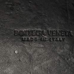 Pre Owned Bottega Veneta Black Intrecciato Leather Medium Andiamo Top Handle Bag