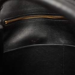 Pre Owned Bottega Veneta Black Intrecciato Leather Medium Andiamo Top Handle Bag