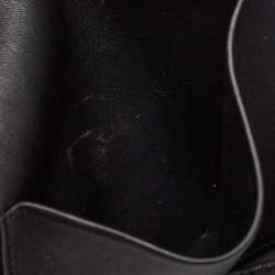 Pre Owned Bottega Veneta Black Intrecciato Leather Medium Andiamo Top Handle Bag