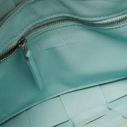 Bottega Veneta Light Blue Leather Cassette Flap Shoulder Bag