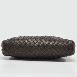 مملوكة مسبقًا Bottega Veneta Dark Brown Intrecciato Leather Nodini Shoulder Bag