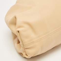Bottega Veneta Beige Leather Classic The Pouch 