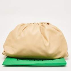 Bottega Veneta Beige Leather Classic The Pouch 
