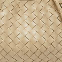 مملوكة مسبقًا Bottega Veneta Cream Intrecciato Leather Small Andiamo Tote