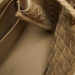 مملوكة مسبقًا Bottega Veneta Cream Intrecciato Leather Small Andiamo Tote