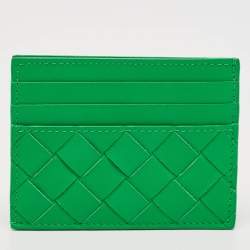 Pre Owned محفظة بطاقات بوتيغا فينيتا جلد أنترشياتو وردي/بنفسجي