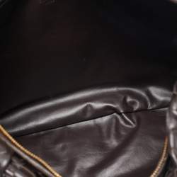 Pre Owned Bottega Veneta Dark Brown Intercciato Leather Classic Jodie Hobo