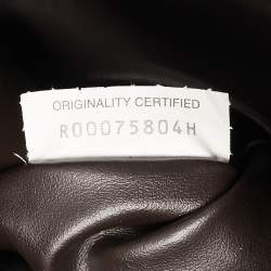 Pre Owned Bottega Veneta Dark Brown Intercciato Leather Classic Jodie Hobo