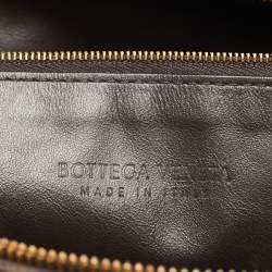 Pre Owned Bottega Veneta Dark Brown Intercciato Leather Classic Jodie Hobo