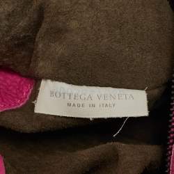 Pre Owned حقيبة هوبو بوتيغا فينيتا سيرفو جلد انتريشياتو وردية