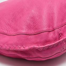 Pre Owned حقيبة هوبو بوتيغا فينيتا سيرفو جلد انتريشياتو وردية