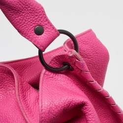 Pre Owned حقيبة هوبو بوتيغا فينيتا سيرفو جلد انتريشياتو وردية