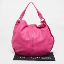 Pre Owned حقيبة هوبو بوتيغا فينيتا سيرفو جلد انتريشياتو وردية