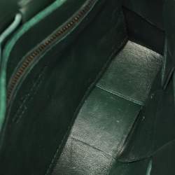 Pre Owned Bottega Veneta Dark Green Interccio Leather Cassette Shoulder Bag