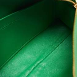 Pre Owned Bottega Veneta Green Intrecciato Leather Mini Loop Camera Crossbody Bag
