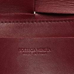 Bottega Veneta Maroon Intrecciato Leather Mini Cassette Belt Bag