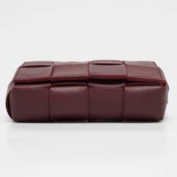 Bottega Veneta Maroon Intrecciato Leather Mini Cassette Belt Bag