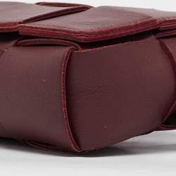 Bottega Veneta Maroon Intrecciato Leather Mini Cassette Belt Bag