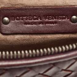 مملوكة مسبقًا حقيبة كروس بوتيغا فينيتا نوديني جلد إنترشياتو أحمر داكن