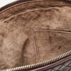 مملوكة مسبقًا حقيبة كروس بوتيغا فينيتا نوديني جلد إنترشياتو أحمر داكن