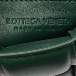 Bottega Veneta Green Leather Padded Chain Cassette Top Handle Bag