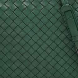 Pre Owned حقيبة كتف بوتيجا فينيتا نوديني جلد إنترشياتو أخضر