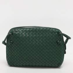 Pre Owned حقيبة كتف بوتيجا فينيتا نوديني جلد إنترشياتو أخضر