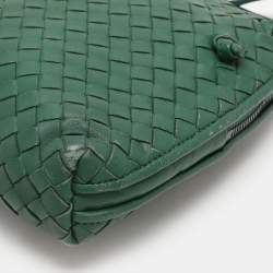 Pre Owned حقيبة كتف بوتيجا فينيتا نوديني جلد إنترشياتو أخضر