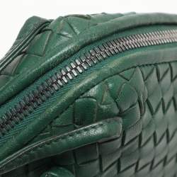 Pre Owned حقيبة كتف بوتيجا فينيتا نوديني جلد إنترشياتو أخضر