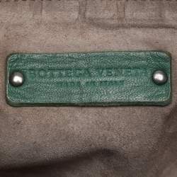 Pre Owned حقيبة كتف بوتيجا فينيتا نوديني جلد إنترشياتو أخضر