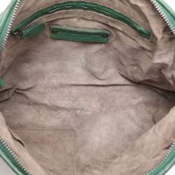 Pre Owned حقيبة كتف بوتيجا فينيتا نوديني جلد إنترشياتو أخضر